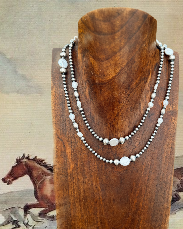 18” Freshwater pearls + sterling pearls