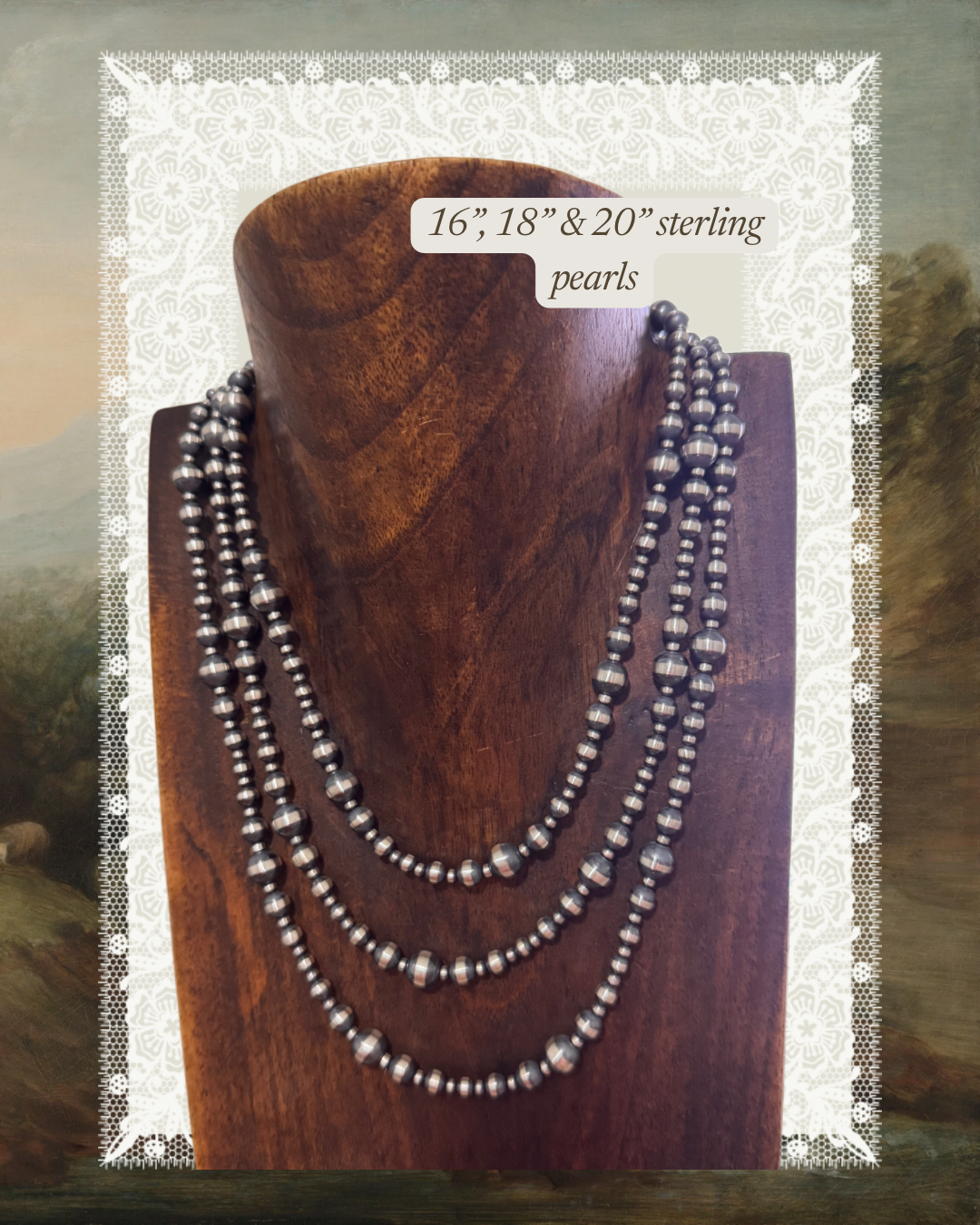 16” 18” & 20” sterling pearls