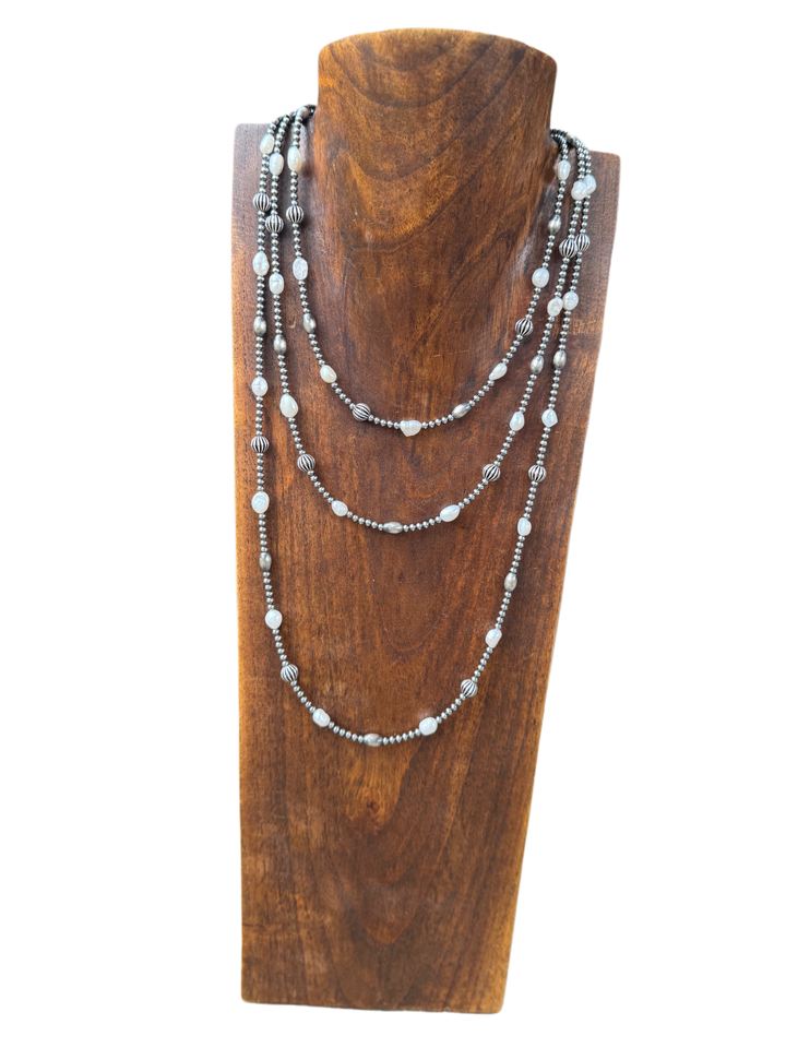 Freshwater and Sterling Silver Pearl Necklaces