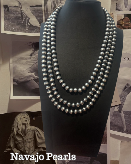 8mm sterling silver Navajo Pearls