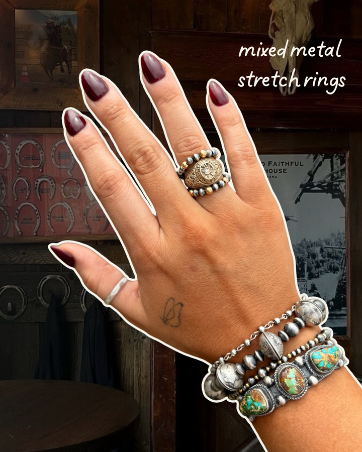 Mixed Metal Stretch Rings