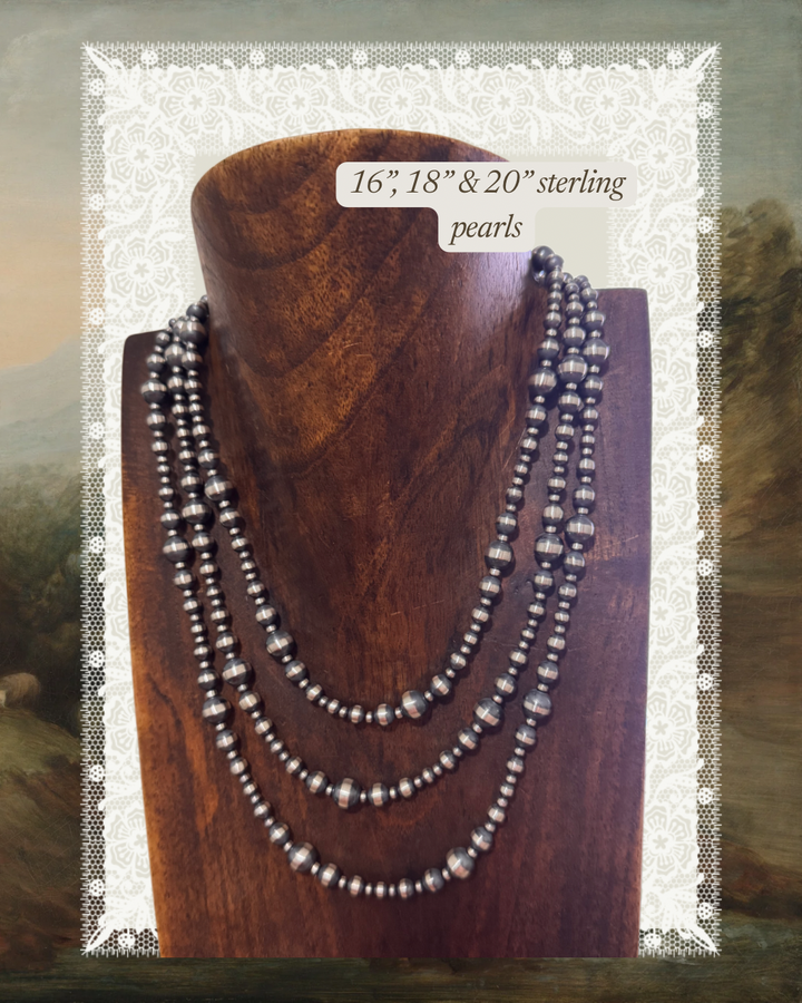 16” 18” & 20” sterling pearls