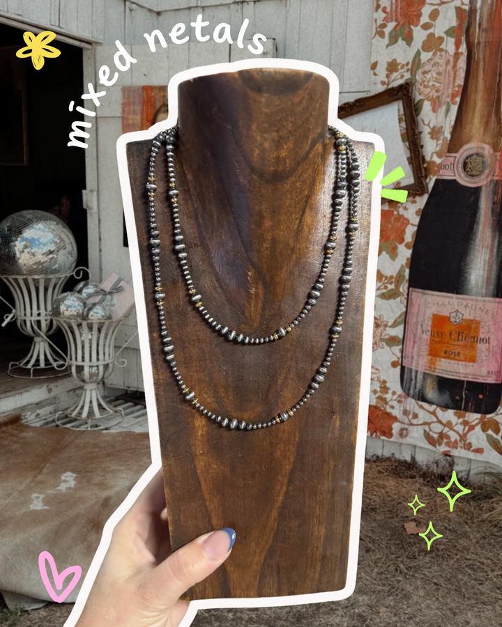 16” + 18” Mixed metal Pearls